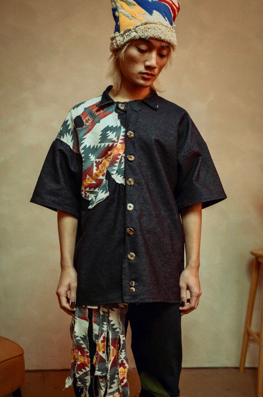 Aztec Denim Boxy T